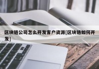 区块链公司怎么开发客户资源[区块链如何开发]